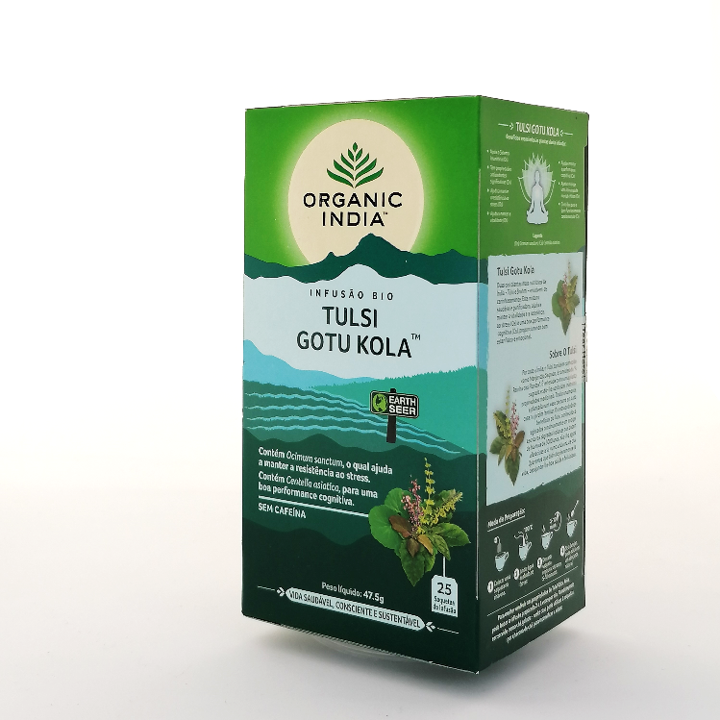 Infusão Bio Tulsi Gotu Kola Organic India