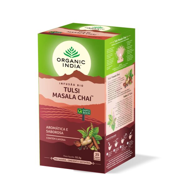 Infusao Bio Tulsi Masala Chai Organic India 25 saq