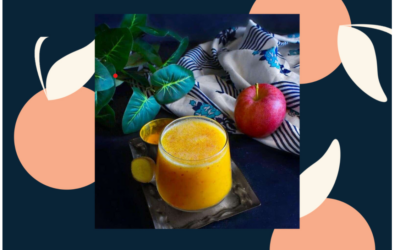 Smoothie de maçã, curcuma e gengibre