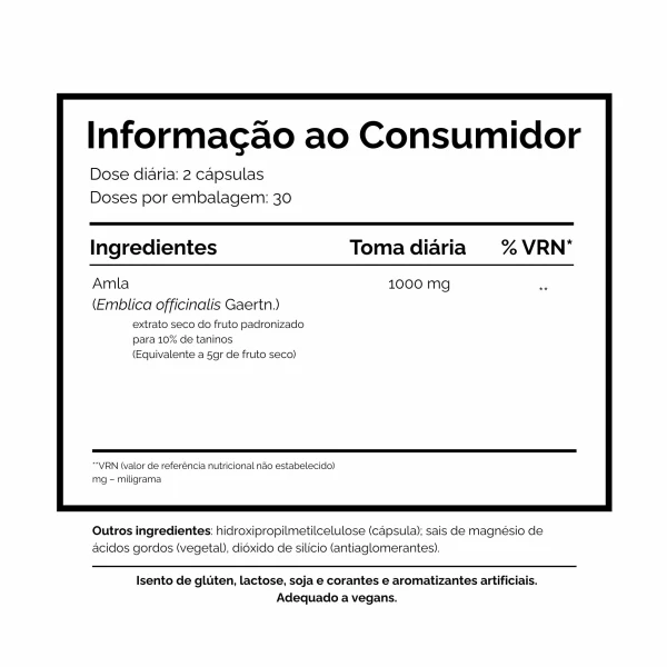 Informação ao Consumidor Amla Dharma Botanicals